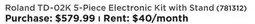 Long & McQuade Roland TD-02K 5-Piece Electronic Kit with Stand offer