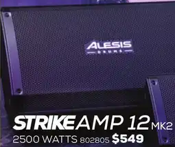 Long & McQuade Alesis STRIKE AMP 12 MK2 2500 WATTS offer