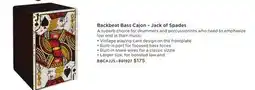 Long & McQuade Backbeat Bass Cajon – Jack of Spades offer