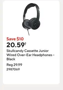 Staples Skullcandy Cassette Junior Wired Over-Ear Headphones - Black offer