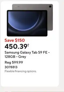 Staples Samsung Galaxy Tab S9 FE - 128GB - Grey offer