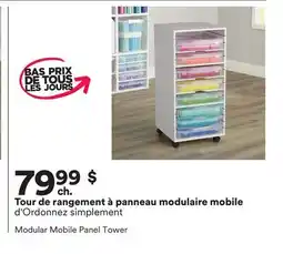 Michaels Tour de rangement à panneau modulaire mobile d'Ordonnez simplement offer