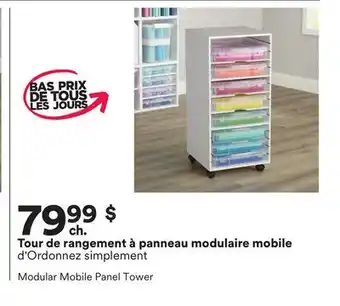Michaels Tour de rangement à panneau modulaire mobile d'Ordonnez simplement offer