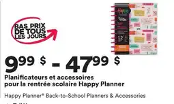 Michaels Planificateurs et accessoires pour la rentrée scolaire happy planner offer