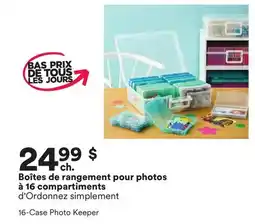 Michaels Boîtes de rangement pour photos à 16 compartiments d'Ordonnez simplement offer