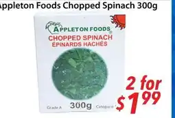 Bestco Food Mart Appleton Foods Chopped Spinach offer