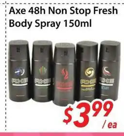 Bestco Food Mart Axe 48h Non Stop Fresh Body Spray offer