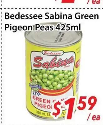 Bestco Food Mart Bedessee Sabina Green Pigeon Peas offer