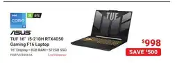 Visions Electronics ASUS TUF 16 i5-210H RTX4050 Gaming F16 Laptop offer