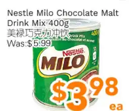 Ample Food Market Nestle Milo Chocolate Malt Drink Mix offer