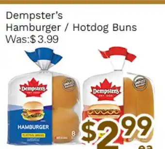 Ample Food Market Dempster's Hamburger / Hotdog Buns offer