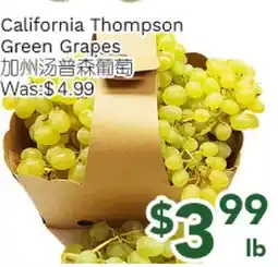 Ample Food Market California Thompson Green Grapes offer