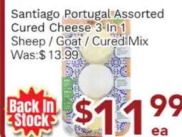 Ample Food Market Santiago Portugal Assorted Cured Cheese 3 In 1 Sheep / Goat / Cured Mix offer