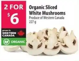 Co-op Organic sliced white mushrooms offer