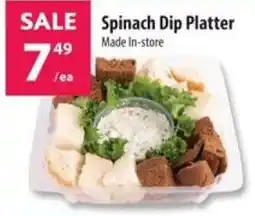 Co-op Spinach dip platter offer