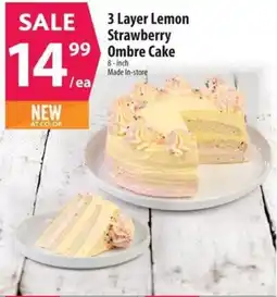 Co-op 3 layer lemon strawberry ombre cake offer