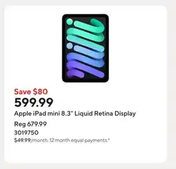 Staples Apple iPad mini 8.3 Liquid Retina Display offer