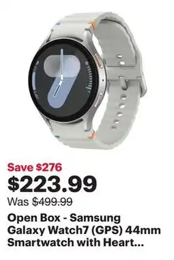 Best Buy Open Box - Samsung Galaxy Watch7 (GPS) 44mm Smartwatch with Heart Rate Monitor - Silver offer