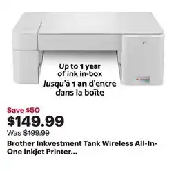 Brother Inkvestment Tank Wireless All-In-One Inkjet Printer (MFC-J1205W)
