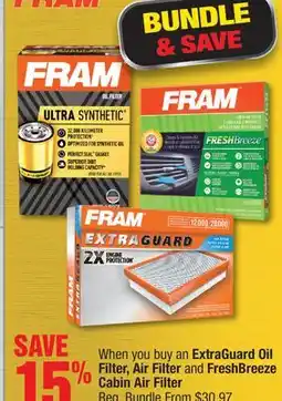 PartSource ExtraGuard Oil Filter, Air Filter and FreshBreeze Cabin Air Filter offer