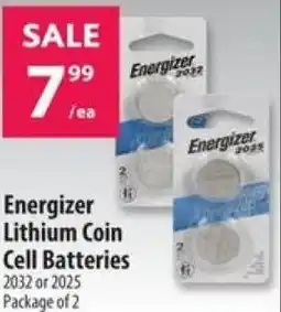 Co-op Energizer Lithium Coin Cell Batteries offer