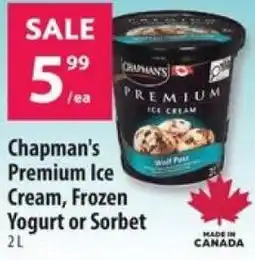 Co-op Chapman's Premium Ice Cream, Frozen Yogurt or Sorbet offer