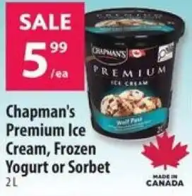 Co-op Chapman's Premium Ice Cream, Frozen Yogurt or Sorbet offer