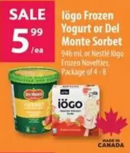 Co-op logo Frozen Yogurt or Del Monte Sorbet Monte Sorbet offer