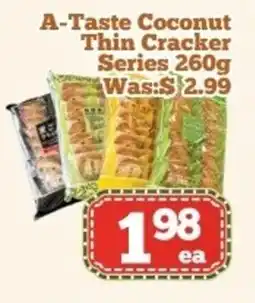 Nations Fresh Foods A-Taste Coconut Thin Cracker Series offer
