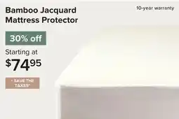 Linen Chest Bamboo Jacquard Mattress Protector offer
