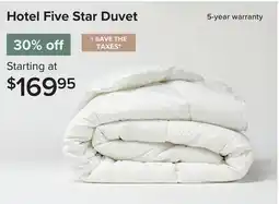 Linen Chest Hotel Five Star Duvet offer