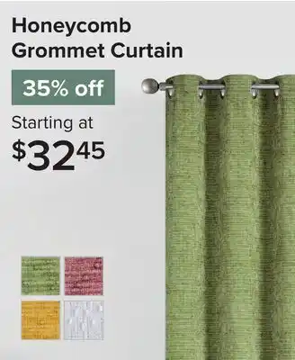 Linen Chest Honeycomb Grommet Curtain offer