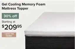 Linen Chest Gel Cooling Memory Foam Mattress Topper offer