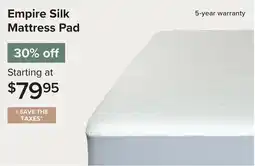 Linen Chest Empire Silk Mattress Pad offer