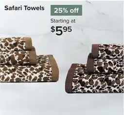 Linen Chest Safari Towels offer
