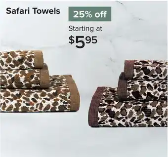 Linen Chest Safari Towels offer