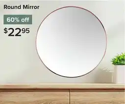 Linen Chest Round Mirror offer