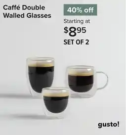 Linen Chest Caffé Double Walled Glasses offer