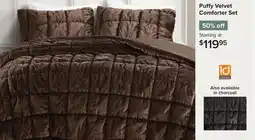 Linen Chest Puffy Velvet Comforter Set offer