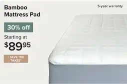 Linen Chest Bamboo Mattress Pad offer