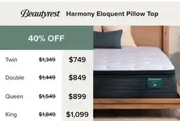 Linen Chest Beautyrest Harmony Eloquent Pillow Top offer