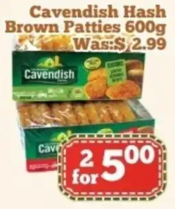 Nations Fresh Foods Cavendish hash brown patties offer