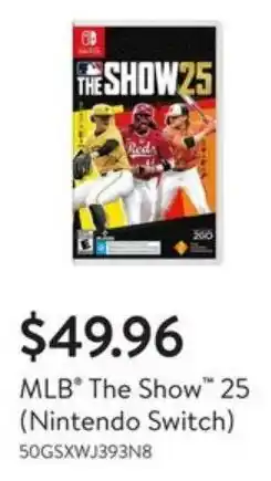 Walmart MLB The Show 25 Nintendo Switch offer