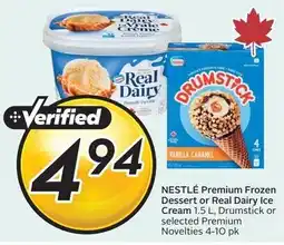Sobeys NESTLÉ Premium Frozen Dessert or Real Dairy Ice Cream offer