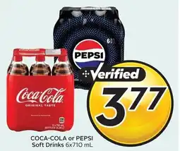 Sobeys Coca-Cola or Pepsi Soft Drinks offer
