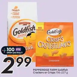 Sobeys Pepperidge farm goldfish crackers or crisps offer
