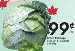 Sobeys Green Cabbage offer