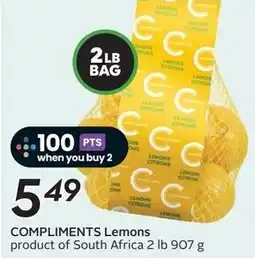Sobeys Compliments lemons offer