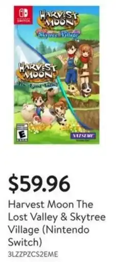 Walmart Harvest Moon The Lost Valley & Skytree Village Nintendo Switch offer