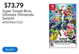 Walmart Super Smash Bros. Ultimate Nintendo Switch offer